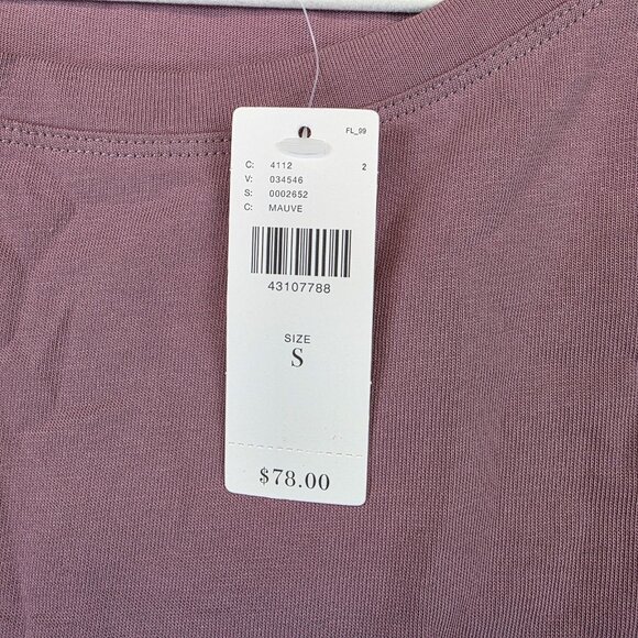 Akemi + Kin Shirt Womens Small Mauve Asymmetrical Floral Lace Hem Tunic Top - Picture 3 of 15